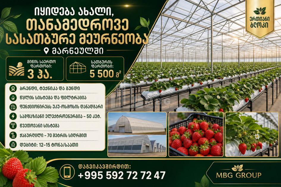 For Sale Farm Greenhouse Land In Marneuli
