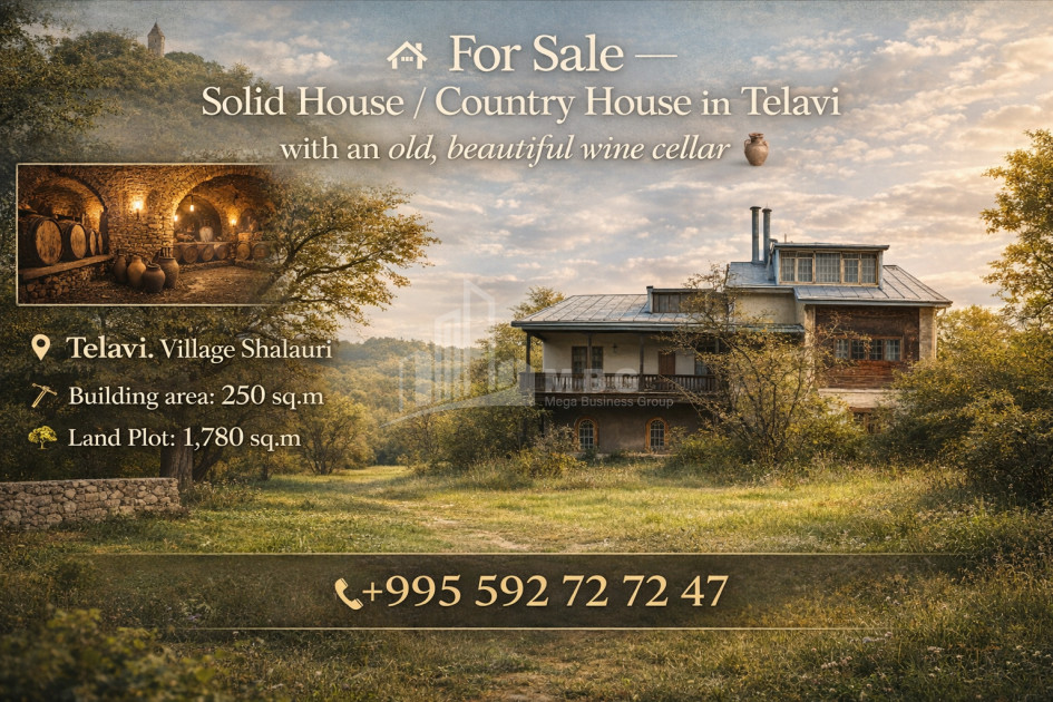 Продается Старое здание Дом - Вилла В Шалаури, Телави