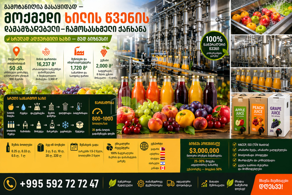 For Sale Factory Commercial In Shida Kartli