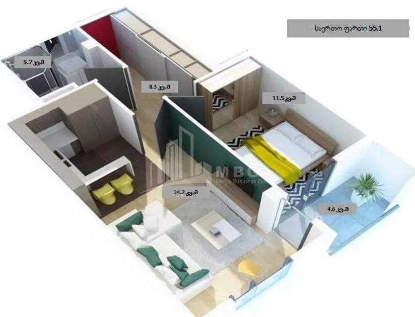 For Sale Flat, in Saburtalo