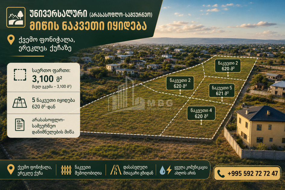 Продается Коммерческий - универсальный Земля В Поничале, Крцанисский Район