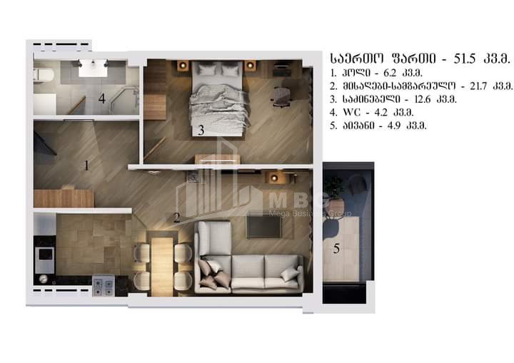 Продается Квартира, в Глданский массив