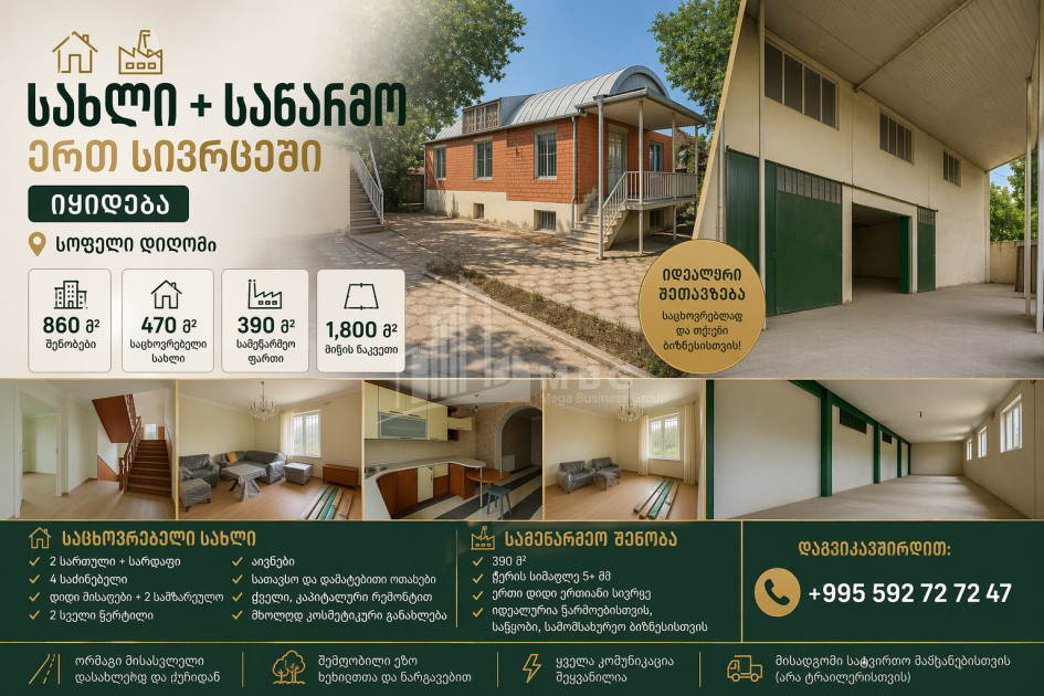 For Sale Universal Commercial In the Village Dighomi, Saburtalo District