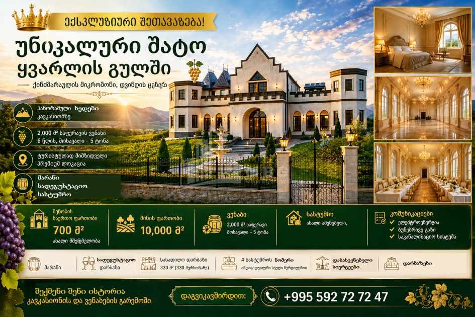 For Sale Chateau / Wine factory Commercial In Kvareli