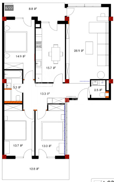 For Rent Flat, in Krtsanisi