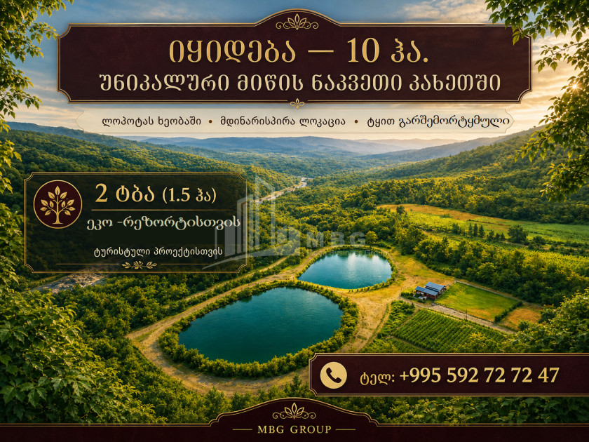 Продается Кемпинг / Ранчо Земля В Телави