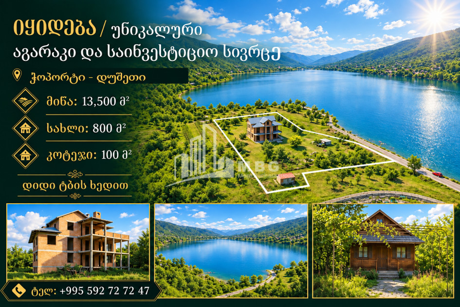 იყიდება ძველი აშენებული სახლი - აგარაკი სოფელ ჭოპორტში, დუშეთი