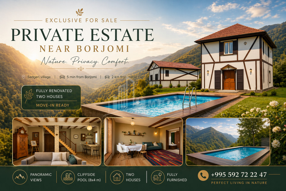 For Sale New building House - Villa In Sadgeri, Borjomi