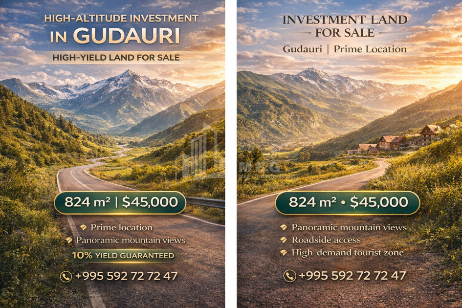 For Sale Country Land In Akhali Gudauri, Kazbegi