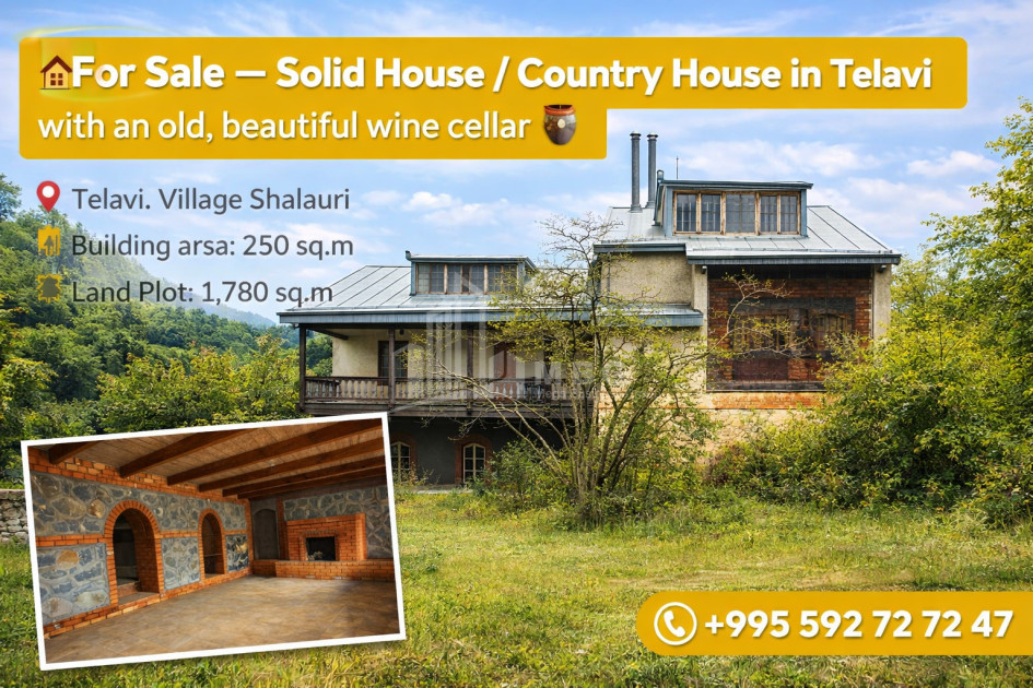 Продается Старое здание Дом - Вилла В Шалаури, Телави