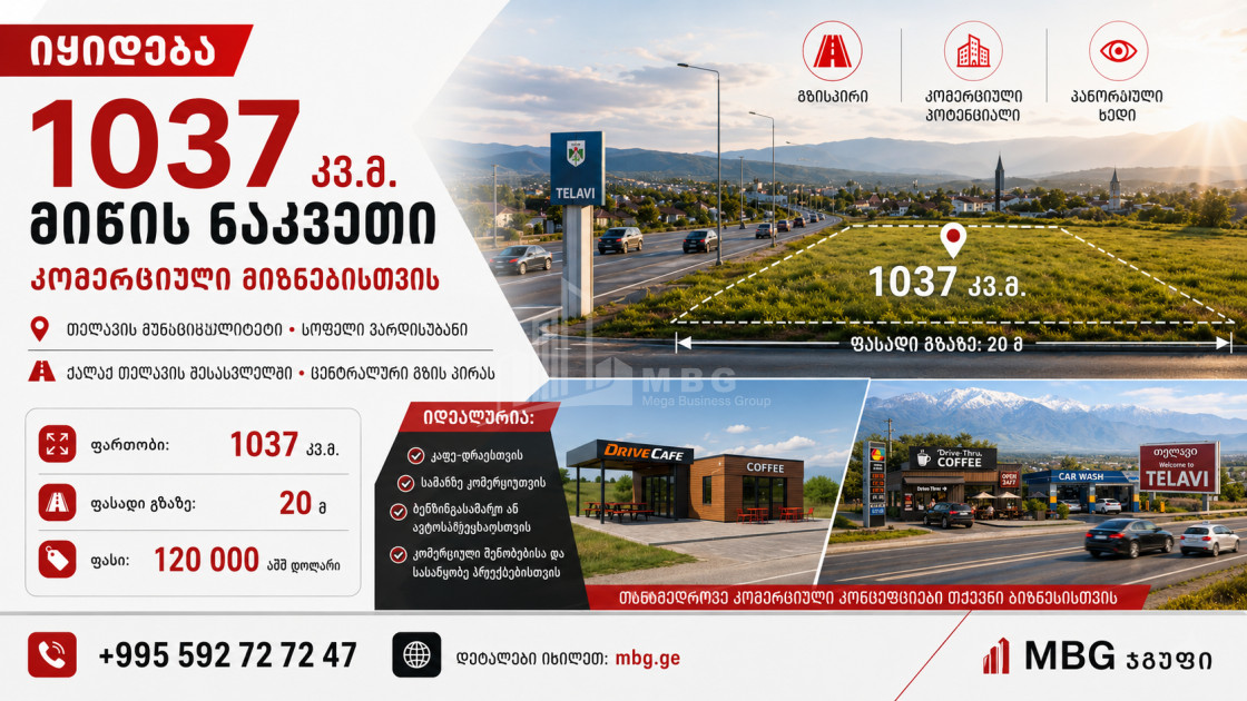 For Sale Commercial - universal Land In Telavi