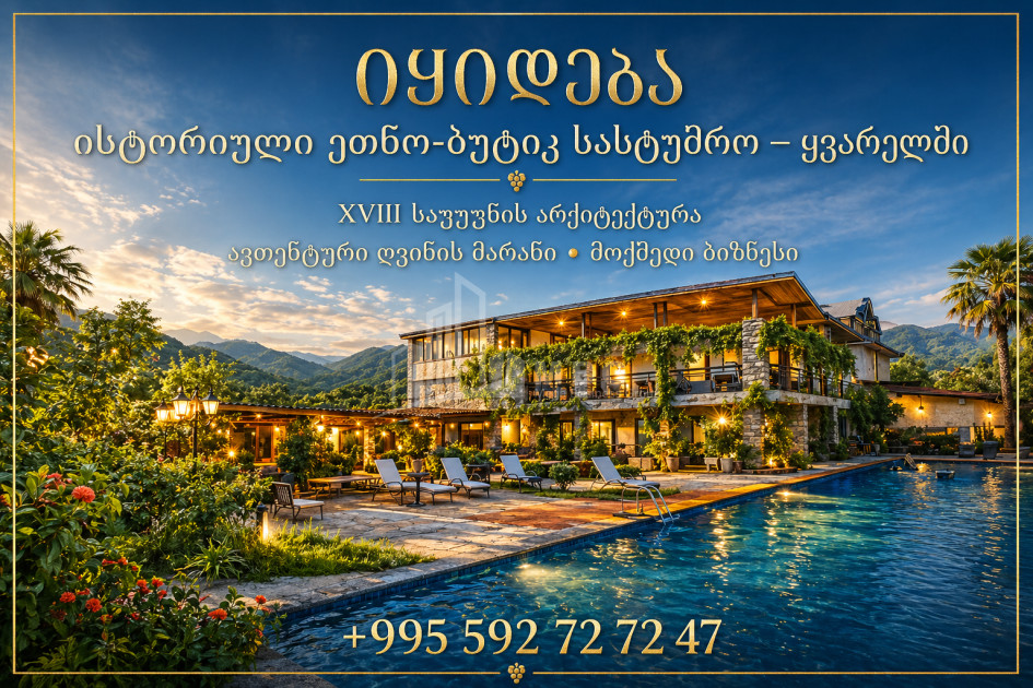 For Sale Hotel - Resort Commercial In Kvareli
