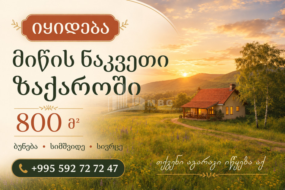 For Sale Country Land In Zakaro, Mtskheta
