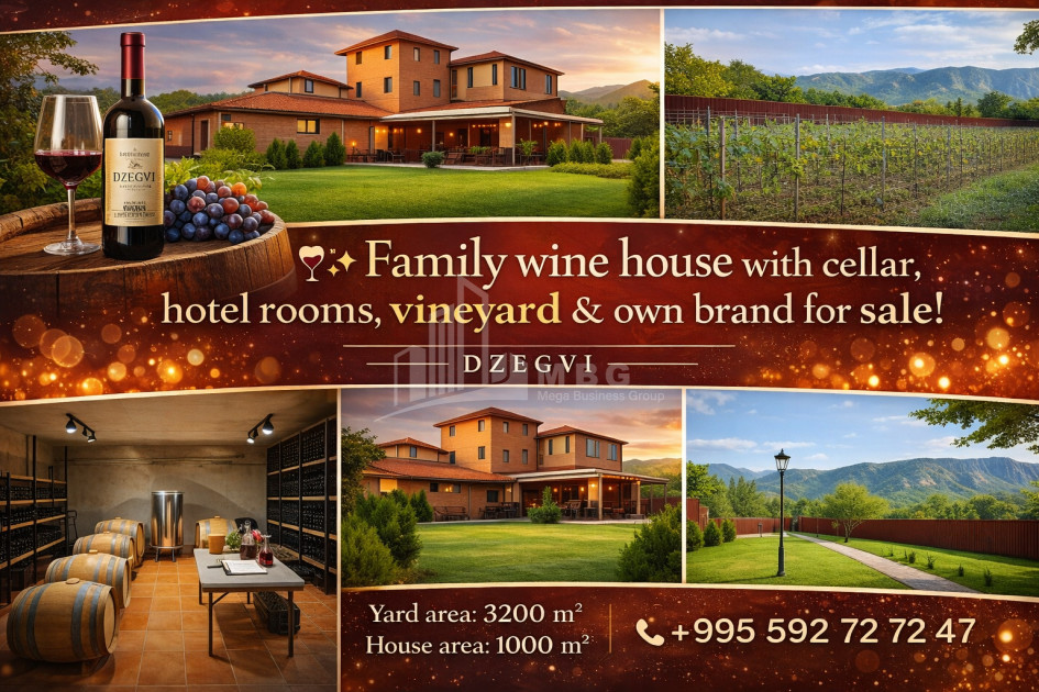 For Sale Chateau / Wine factory Commercial In Dzegvi, Mtskheta