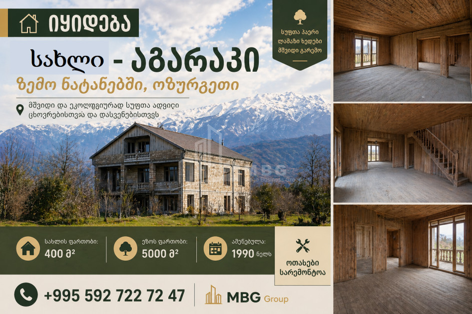 For Sale Old building House - Villa In Zemo Natanebi, Ozurgeti