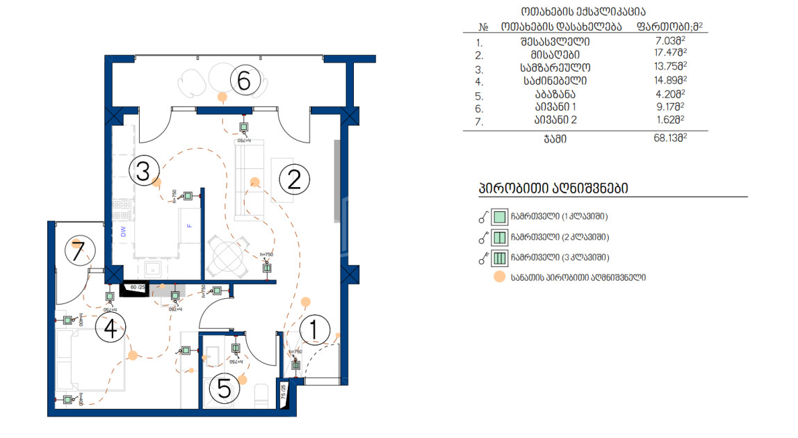 იყიდება ახალი აშენებული ბინა ბაგებში, ვაკის რაიონი