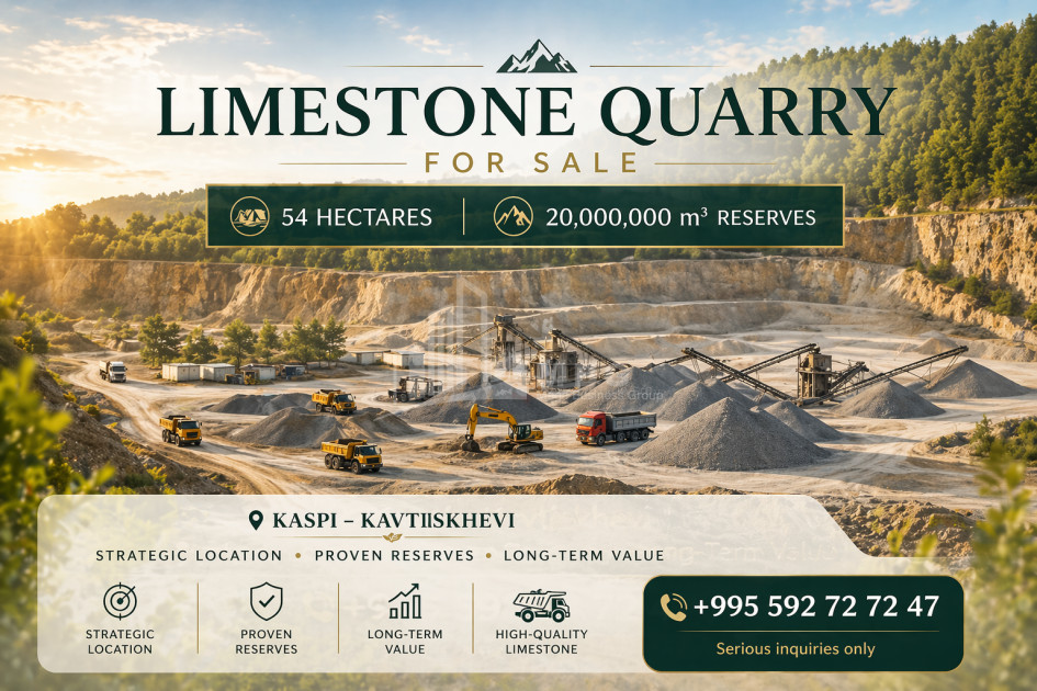 For Sale Quarry Land In Kavtiskhevi, Kaspi