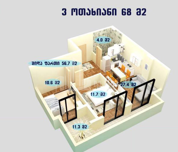 For Sale Flat, in Nadzaladevi