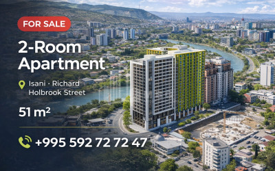 იყიდება სტუდიოს ტიპის ბინა რ. ჰოლბრუკის ქუჩაზე, ისანი