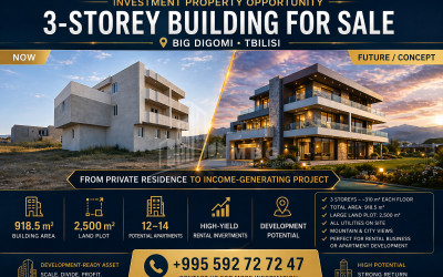 იყიდება ახალი აშენებული სახლი - აგარაკი დიდ დიღომში, საბურთალოს რაიონი