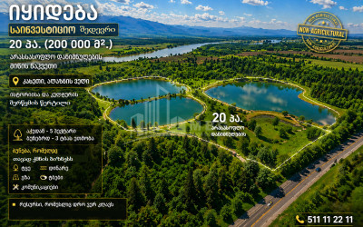 იყიდება კომერციული - არასასოფლო მიწის ნაკვეთი კახეთში