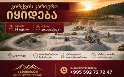 Продается Карьер Земля В Кавтисхеви, Каспси