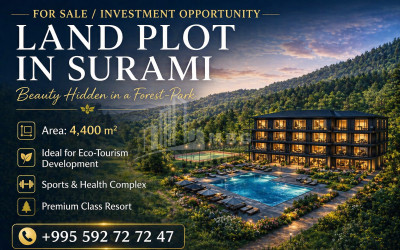 იყიდება სამშენებლო - საინვესტიციო მიწის ნაკვეთი დაბა სურამში, ხაშური