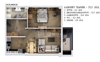 Продается Квартира, в Глданский массив