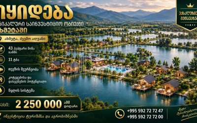 For Sale Lake - Fishing farm Land In Kvemo Alvani, Akhmeta