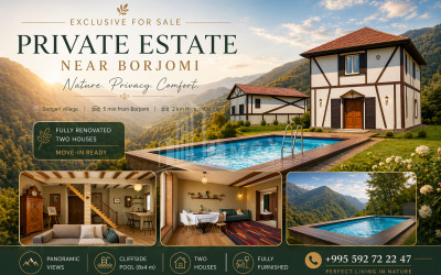 For Sale New building House - Villa In Sadgeri, Borjomi