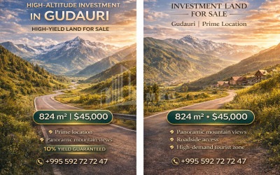 იყიდება სააგარაკე მიწის ნაკვეთი ახალი გუდაურში, ყაზბეგი