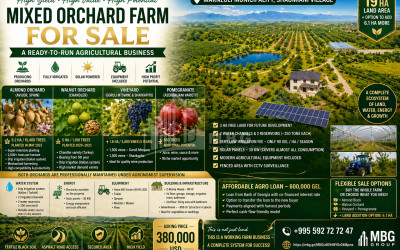 იყიდება ხეხილის ბაღი მიწის ნაკვეთი სოფელ შაუმიანში, მარნეული