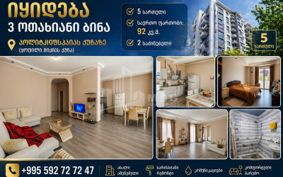 იყიდება ბინა ბერბუკის ქუჩაზე, საბურთალო