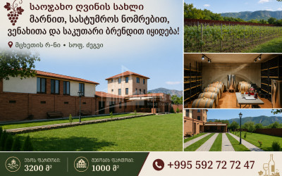 Продается Замок / Винный завод Коммерческий В Дзегви, Мцхета