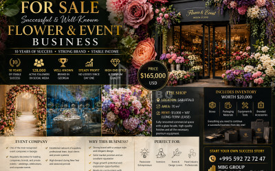 Business/Investment for Sale Flower shop Commercial In the Saburtalo District