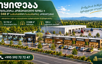 იყიდება საწარმოო/სასაწყობე ფართი, საქმიანი ეზო კომერციული ფართი ნოსირში, სენაკი